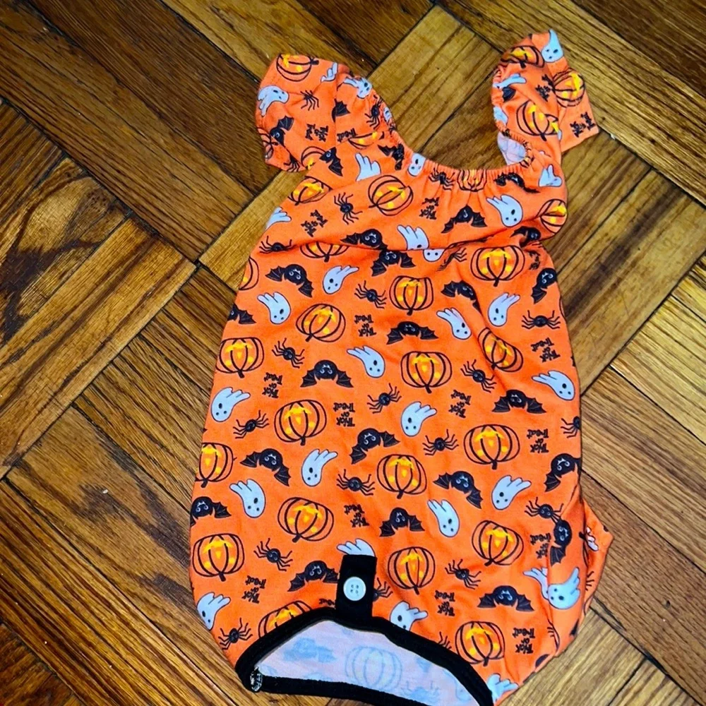 dog halloween pumpkin clothing size: S